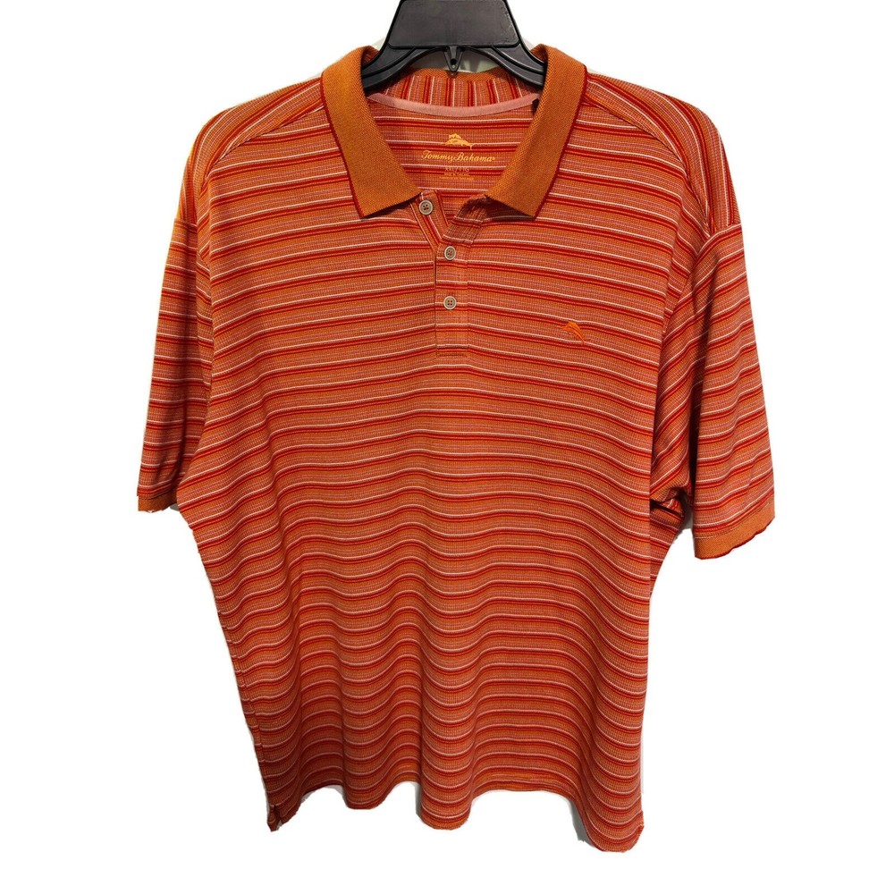 Tommy Bahama Polo Shirt Mens 2XL Short Sleeve Pima Cotton Logo